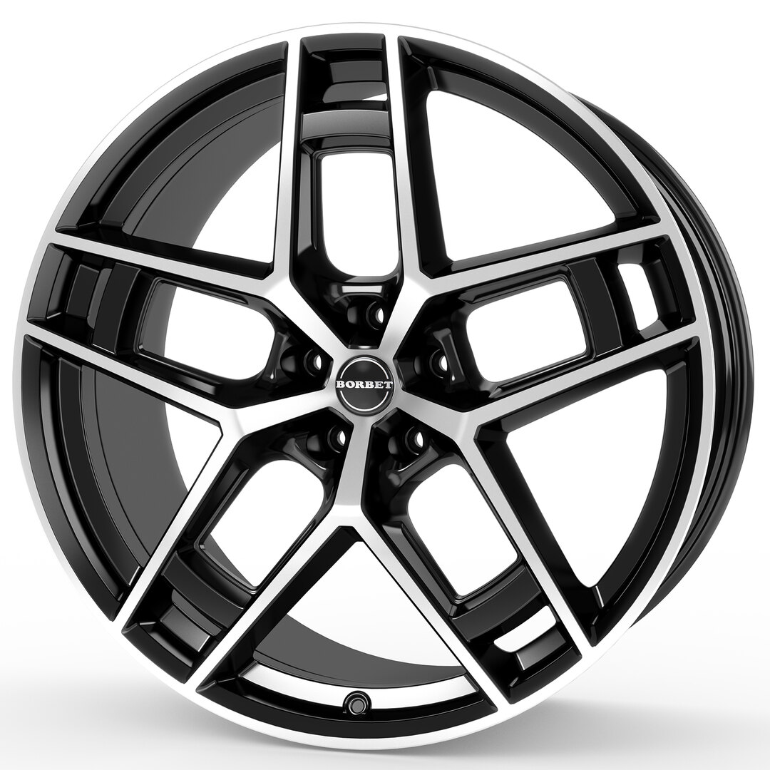 Borbet TF black rim polished glossy